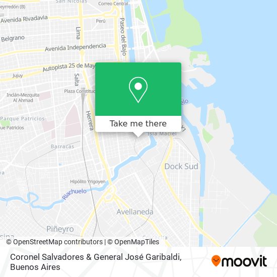 Coronel Salvadores & General José Garibaldi map