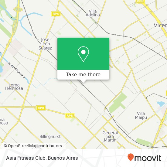 Mapa de Asia Fitness Club