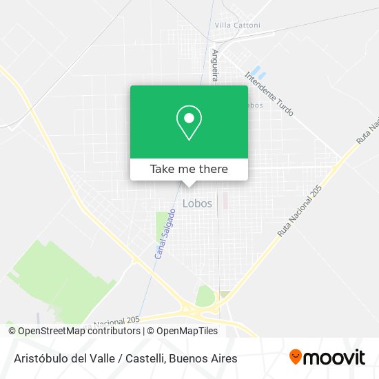 Mapa de Aristóbulo del Valle / Castelli