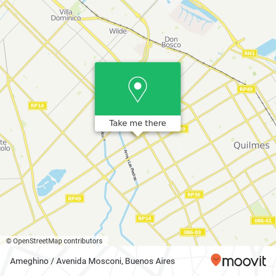 Ameghino / Avenida Mosconi map