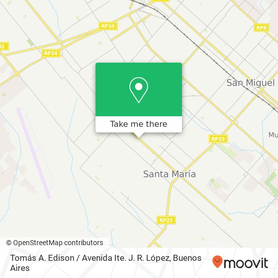 Mapa de Tomás A. Edison / Avenida Ite. J. R. López