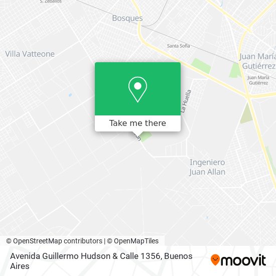 Avenida Guillermo Hudson & Calle 1356 map