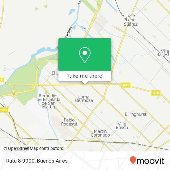 Ruta 8 9000 map