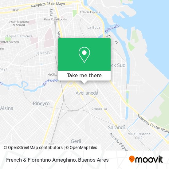 Mapa de French & Florentino Ameghino