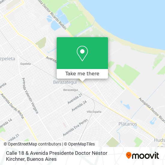 Calle 18 & Avenida Presidente Doctor Néstor Kirchner map