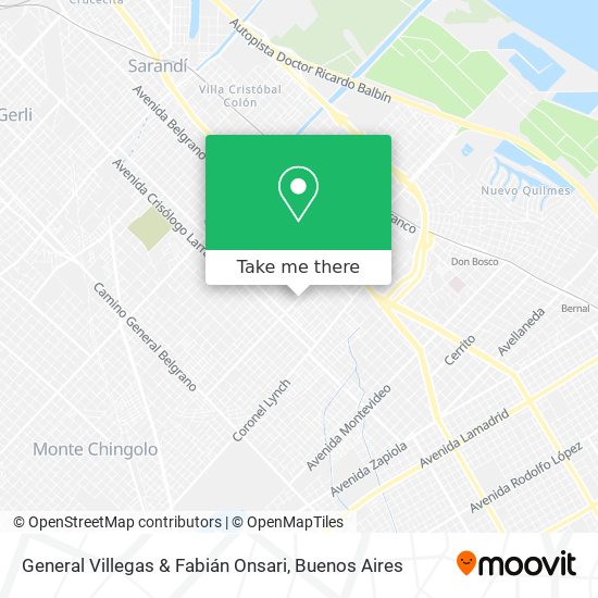 Mapa de General Villegas & Fabián Onsari