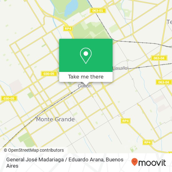 General José Madariaga / Eduardo Arana map