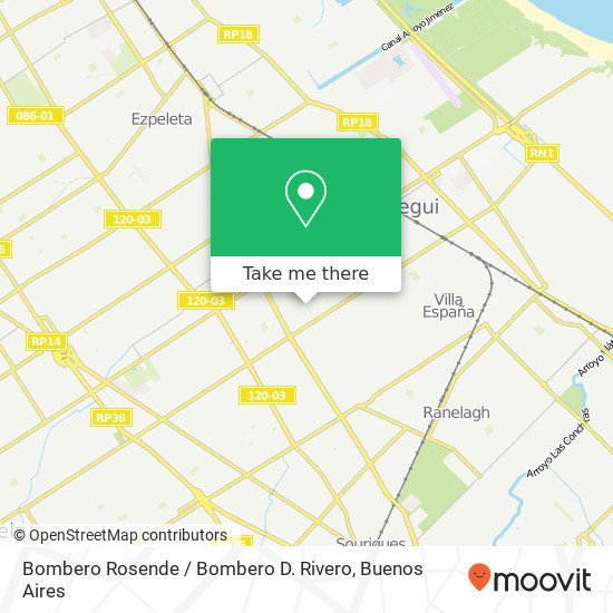 Mapa de Bombero Rosende / Bombero D. Rivero
