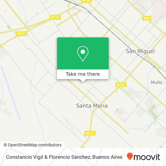 Constancio Vigil & Florencio Sánchez map