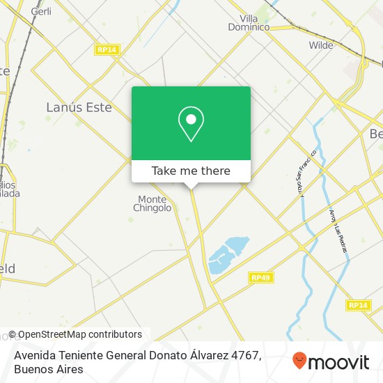 Mapa de Avenida Teniente General Donato Álvarez 4767