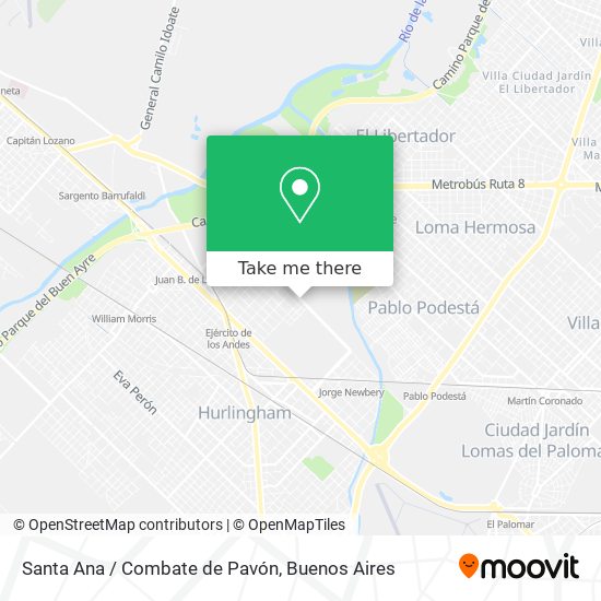 Santa Ana / Combate de Pavón map