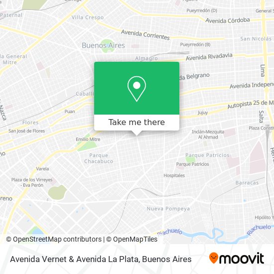 Avenida Vernet & Avenida La Plata map