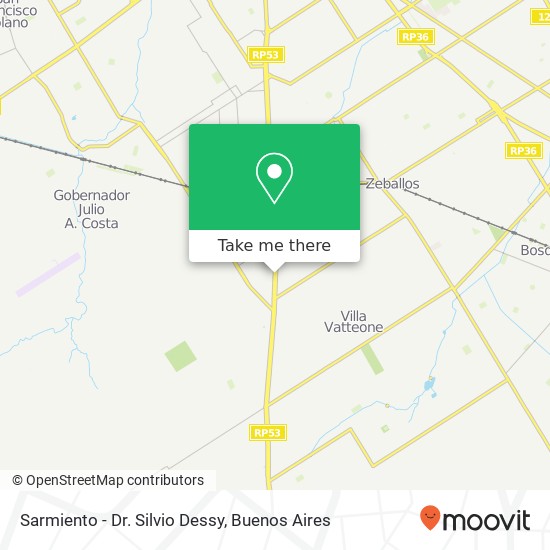 Sarmiento - Dr. Silvio Dessy map