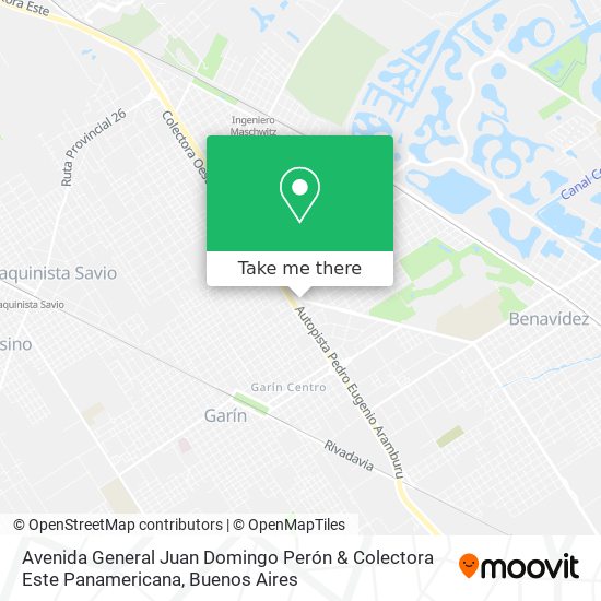 Avenida General Juan Domingo Perón & Colectora Este Panamericana map