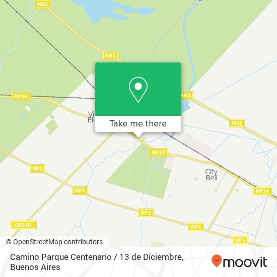 Camino Parque Centenario / 13 de Diciembre map