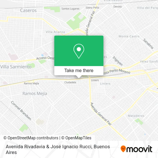Mapa de Avenida Rivadavia & José Ignacio Rucci
