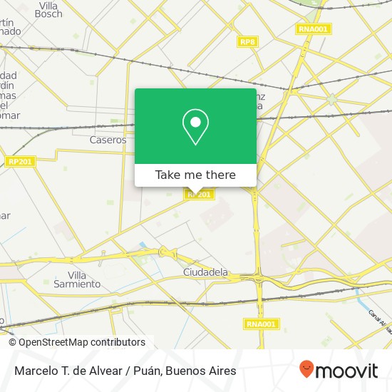 Marcelo T. de Alvear / Puán map