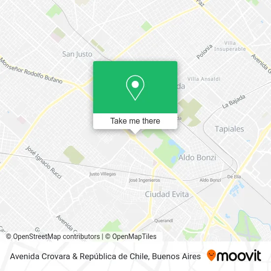 Avenida Crovara & República de Chile map