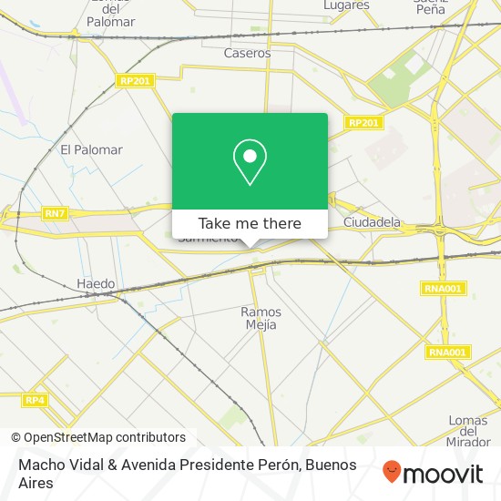 Macho Vidal & Avenida Presidente Perón map