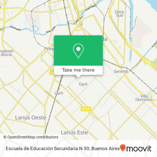 Mapa de Escuela de Educación Secundaria N 30