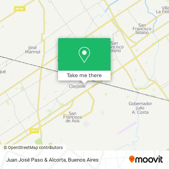 Juan José Paso & Alcorta map