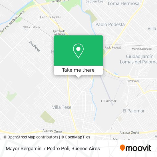 Mayor Bergamini / Pedro Poli map