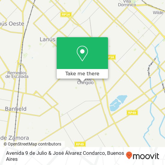 Avenida 9 de Julio & José Álvarez Condarco map