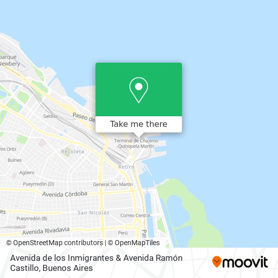 Mapa de Avenida de los Inmigrantes & Avenida Ramón Castillo