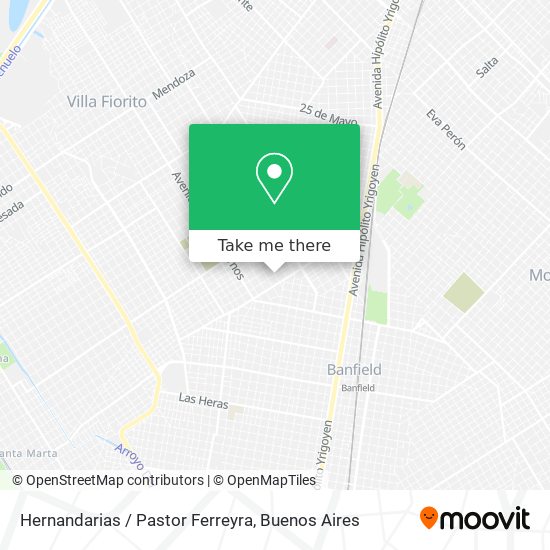 Hernandarias / Pastor Ferreyra map
