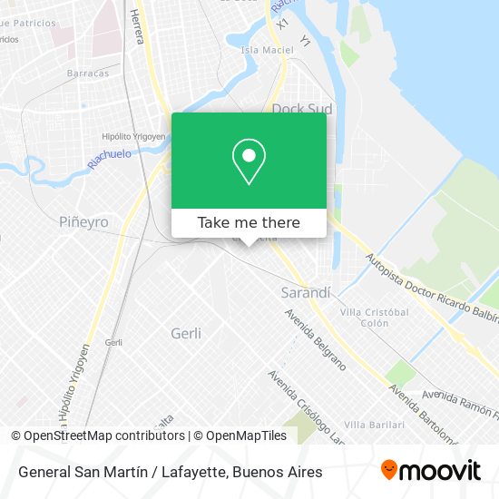 General San Martín / Lafayette map