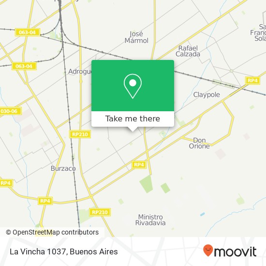 La Vincha 1037 map