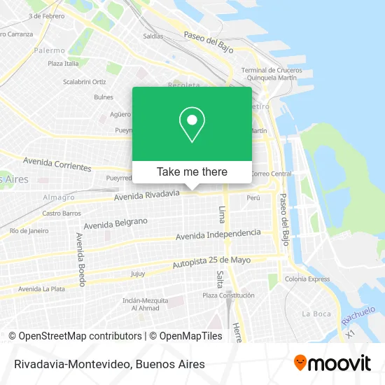 Rivadavia-Montevideo map