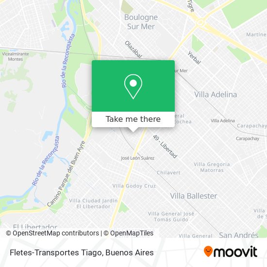 Fletes-Transportes Tiago map