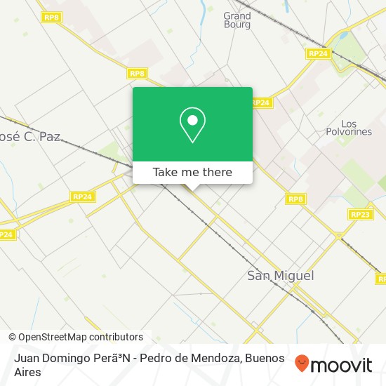 Mapa de Juan Domingo Perã³N - Pedro de Mendoza