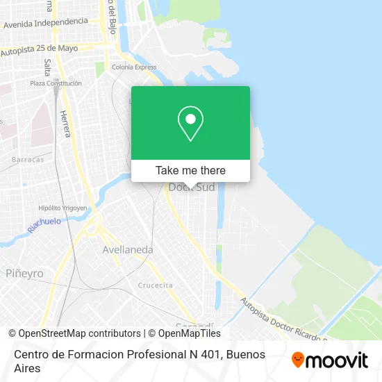 Mapa de Centro de Formacion Profesional N 401