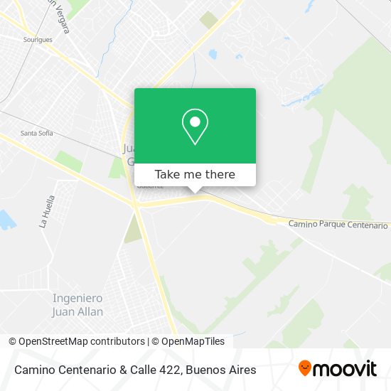 Camino Centenario & Calle 422 map