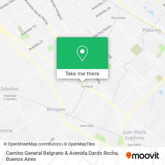 Camino General Belgrano & Avenida Dardo Rocha map