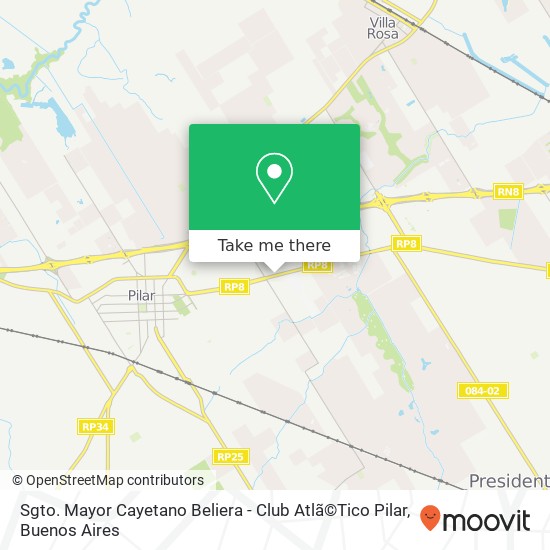 Sgto. Mayor Cayetano Beliera - Club Atlã©Tico Pilar map