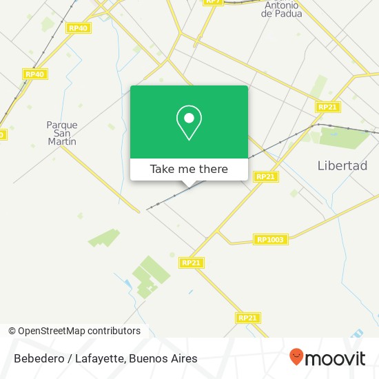 Bebedero / Lafayette map