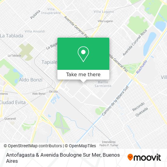 Mapa de Antofagasta & Avenida Boulogne Sur Mer