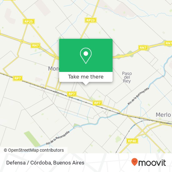 Defensa / Córdoba map