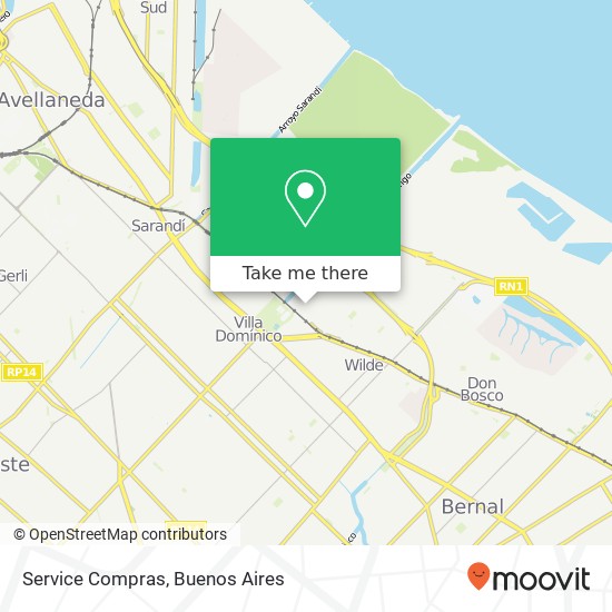 Service Compras map