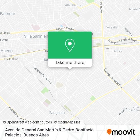 Avenida General San Martín & Pedro Bonifacio Palacios map