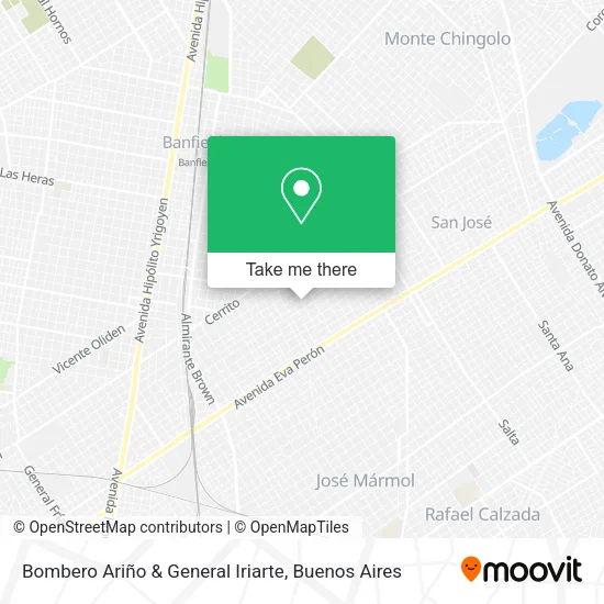Mapa de Bombero Ariño & General Iriarte