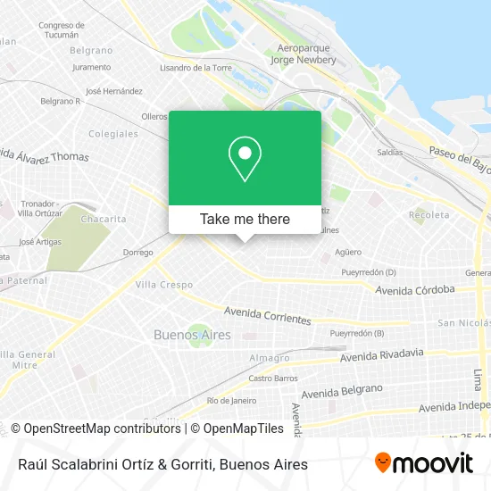 Raúl Scalabrini Ortíz & Gorriti map