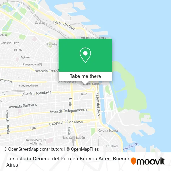 Consulado General del Peru en Buenos Aires map