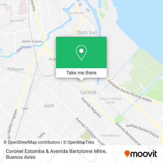 Mapa de Coronel Estomba & Avenida Bartolomé Mitre