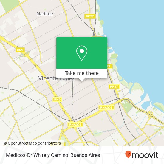 Medicos-Dr White y Camino map