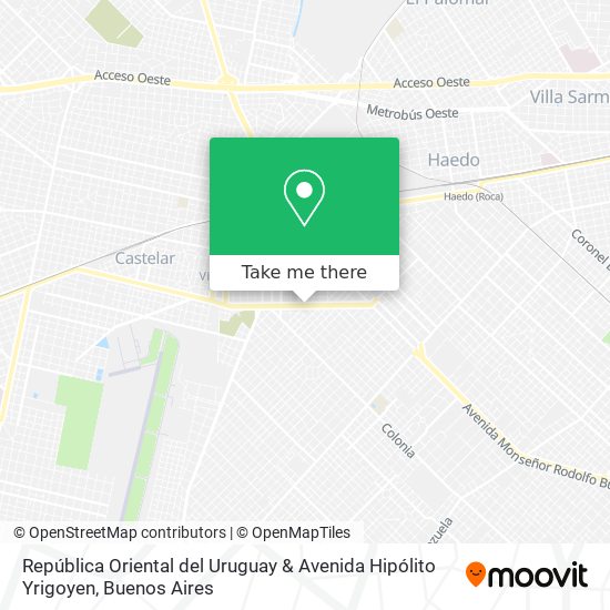 República Oriental del Uruguay & Avenida Hipólito Yrigoyen map