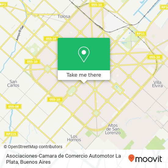 Asociaciones-Camara de Comercio Automotor La Plata map